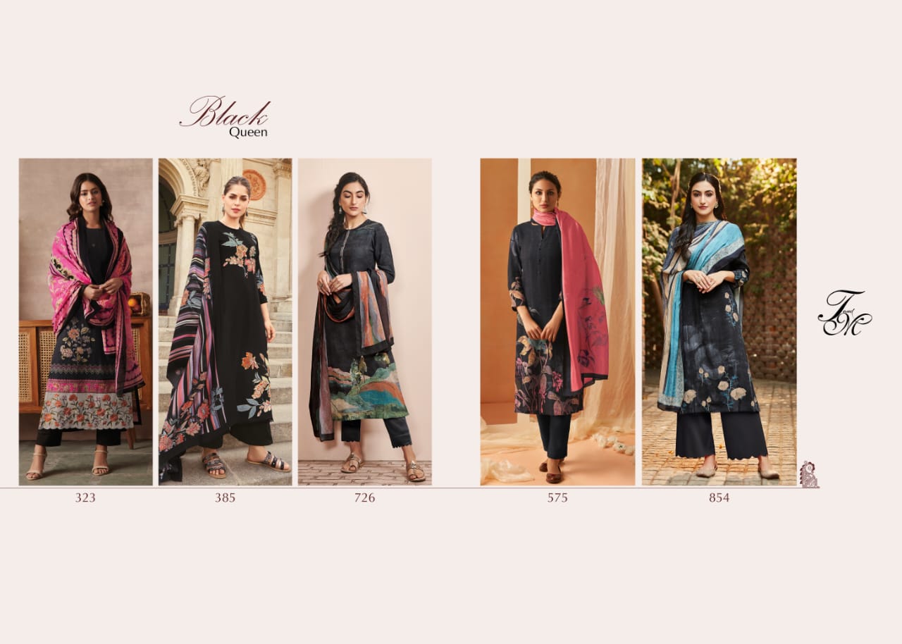 Black Queen By Sahiba Printed Dress Material Catalog